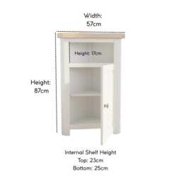 Painted Corner Cabinet Tall Unit, Assembled - thumbnail 2