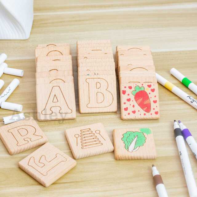 Alphabet Blocks, Children's Baby Shower Activity, Custom Nursery Decor, Personalised Wooden Name Blocks - image 1