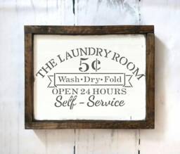 Custom Stencil The Laundry Room Reusable Craft Stencils For Painting, Wall Art, Plastic Template Spray Multiple Sizes - thumbnail 1