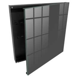 Dark Gray Wall Mounted Key Cabinet, Box For Wall, Minimalist Backgrounds & Patterns - thumbnail 1