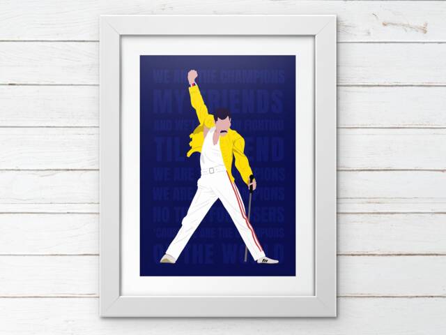 Freddie Mercury Quote Print - Queen Poster Faceless Modern Print - image 1