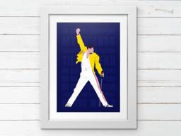 Freddie Mercury Quote Print - Queen Poster Faceless Modern Print - thumbnail 1