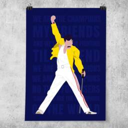 Freddie Mercury Quote Print - Queen Poster Faceless Modern Print - thumbnail 2
