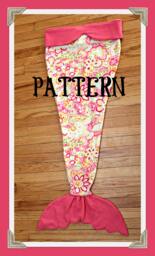 PDF - Tutorial Pattern -Mermaid Tail Blanket Fleece Sewing Pattern - thumbnail 1