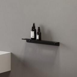 Steel Floating Shelf Shower Shelf - Black Or White Bathroom Storage - 25cm-9.84 - thumbnail 1