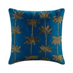 "Decorative Lotus Throw Pillow Cover 16""x16" - thumbnail 1