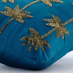 "Decorative Lotus Throw Pillow Cover 16""x16" - thumbnail 2