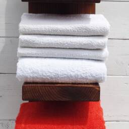 Chunky Rustic Farmhouse Style Home Decor Solid Pine Wood Wooden Towel Ladder/Shelf, Bath Unit Storage Display, Freestanding & Wall Mounted - thumbnail 3