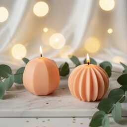 Sphere Candle - Handmade Soy Wax Decorative Home Decor Mother's Day Gift Valentine's - thumbnail 1