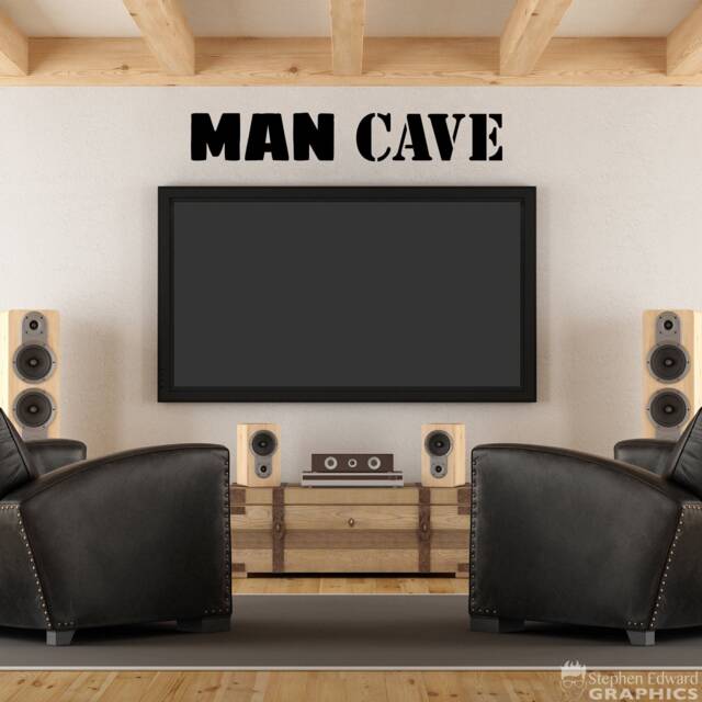 Man Cave Decal - Husband Gift Wall Art - image 1