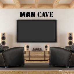 Man Cave Decal - Husband Gift Wall Art