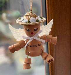 Personalised Memorial Garden Ornament, Angel Flowerpot Person, Bereavement Gift, Remembrance Keepsake