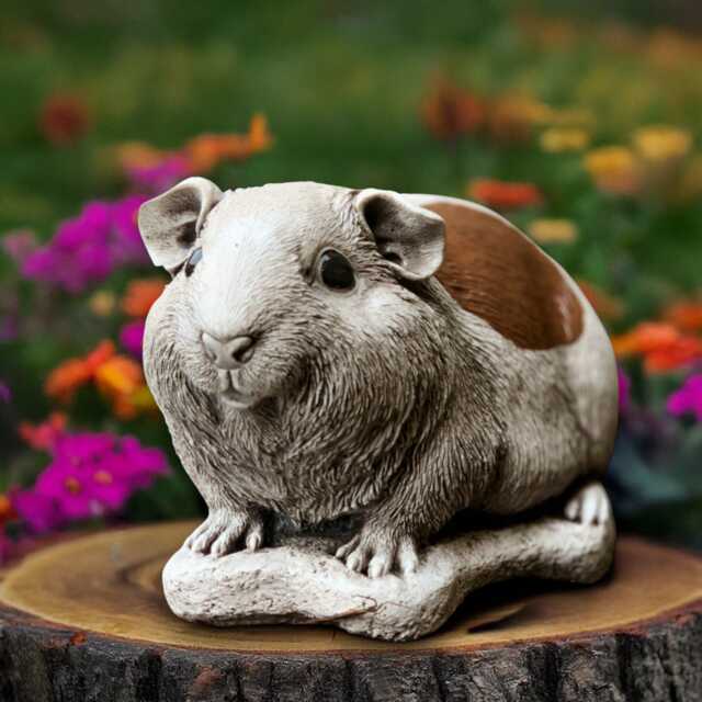 Stone Guinea Pig Sculpture Concrete Figurine Cement Wildlife Statue Garden Animal Ornament Guinea Decoration Handmade Yard Art - image 1