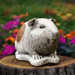 Stone Guinea Pig Sculpture Concrete Figurine Cement Wildlife Statue Garden Animal Ornament Guinea Decoration Handmade Yard Art - thumbnail 3