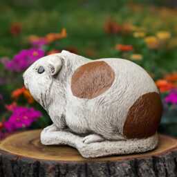Stone Guinea Pig Sculpture Concrete Figurine Cement Wildlife Statue Garden Animal Ornament Guinea Decoration Handmade Yard Art - thumbnail 4