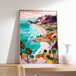 California Travel Poster Golden State Wall Art - thumbnail 2