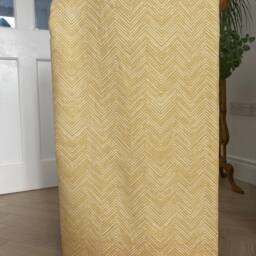 Sample Only - Curtains Made To Measure? Just Need Pole Length & Drop Quote Mustard Linen Large Chevron - thumbnail 3