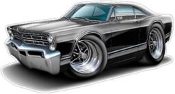 1967 Ford Galaxie Vinyl Decal Officially Licensed Wall Art - thumbnail 1