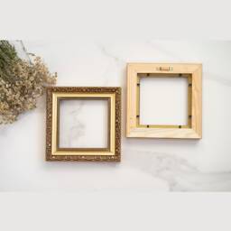 6x6 in - 15x15cm Ornate Gold Leaf Wood Picture Frame For Art Gallery Wall - thumbnail 3