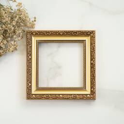 6x6 in - 15x15cm Ornate Gold Leaf Wood Picture Frame For Art Gallery Wall - thumbnail 1