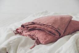 Natural Linen Bedding Set Duvet Cover With Ties & Pillowcase - thumbnail 1