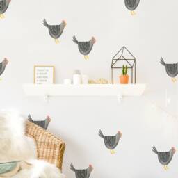 Gray Chickens - Peel-And-stick Wall Decals Mej - thumbnail 1