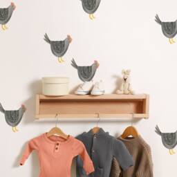 Gray Chickens - Peel-And-stick Wall Decals Mej - thumbnail 2