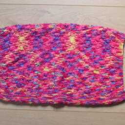 A70 Hand Knitted Baby Blanket, Multi-Coloured Blanket, Handmade Blanket, Stripey Pram Blanket, Handknitted Blanket, New Gift - thumbnail 2