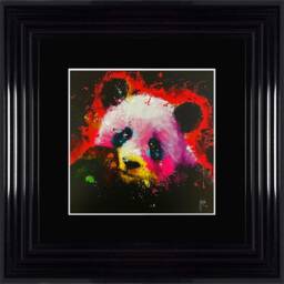Patrice Murciano Wall Art - Panda Pop Framed Print With Border - 55cm X 55cm Choice Of Frame Colour - thumbnail 1