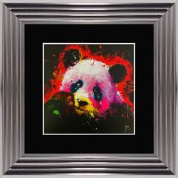 Patrice Murciano Wall Art - Panda Pop Framed Print With Border - 55cm X 55cm Choice Of Frame Colour - thumbnail 3