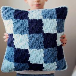 Gingham Crochet Pillow Cover Pattern - C2C Design - Digital Download - thumbnail 4