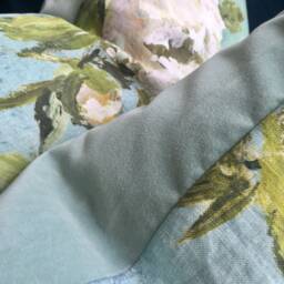 Just Finished Cover in Designers Guild Linen Floreale Grande Celadon, 18x24Inch - thumbnail 4