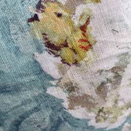 Just Finished Cover in Designers Guild Linen Floreale Grande Celadon, 18x24Inch - thumbnail 3