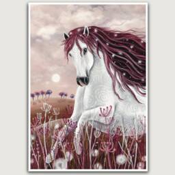 A3 A4 Horse Art Print - Wall Art Woodland Forest Animals Nursery Equestrian White Decor - thumbnail 2