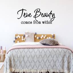 Vwaq True Beauty Comes From Within Vinyl Wall Quote Lettering Decal - thumbnail 1