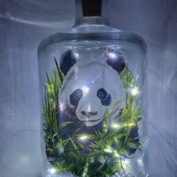 Panda Led Bottle Lamp, Unique Gift For Animal Lover - thumbnail 4