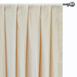 Cream Silk Dupioni Curtain Panels - Rod Pocket, Grommet, Box Pleat, Three Pinch Tab Top & Plain Ring Top - thumbnail 1