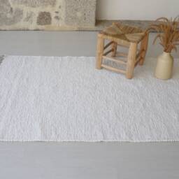 Medium White Rug 150x100 cm, Bedroom Rug, Nursery Kids Cotton Bohemian Boho Tapis Blanc, Wei??er Teppich - thumbnail 2