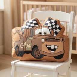 Personalized Lightning Mcqueen Pillows, Cushions With Name, Cars Pixar Pillow, Decorative Pillows For Kids Rooms, Race Car Shaped Pillow - thumbnail 3