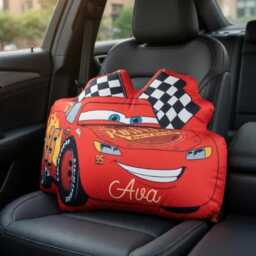 Personalized Lightning Mcqueen Pillows, Cushions With Name, Cars Pixar Pillow, Decorative Pillows For Kids Rooms, Race Car Shaped Pillow - thumbnail 4