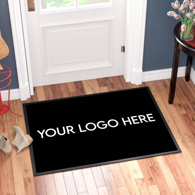Custom Printed Business/Logo Personalised Doormat, Company Logo Welcome Mat, Ideal For Promoting - image 1