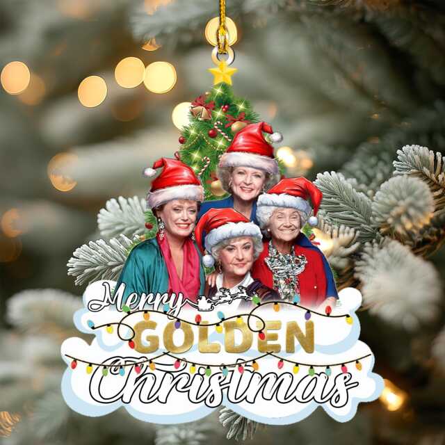 The Golden Girls V3 Merry Christmas Ornament, Tree Hanging Decor, Flat 2D Ornament Acrylic/ Wooden, Gift For Fan - image 1