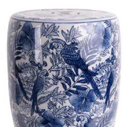 Blue & White Porcelain Parrot Living Room Table - thumbnail 4