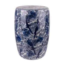 Blue & White Porcelain Parrot Living Room Table - thumbnail 2