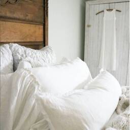 White Linen Long Lumbar Throw Pillow Cover With Fringed Edge Custom Size - thumbnail 2