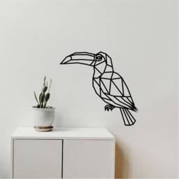 Geometric Toucan Wall Art, Minimalist, Modern, Abstract, Decal, Mural, Transfer, Boho -G053 , 5 Sizes, 36 Colour Options
