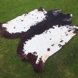 Genuine Tricolor Cow Skin Rug-Large Hair On Hide Floor Area Rug-Brazilian Brindle Rug For Living Room-Authentic - thumbnail 4
