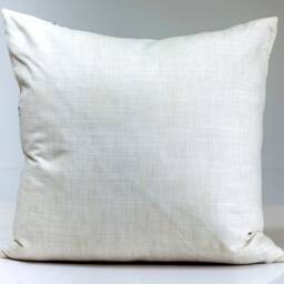 Blue Geometric Linen Pillow Cover, Quadrille Fabric Throw - thumbnail 2