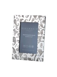 Paisley Pewter Photo Frame - 6x4, Handmade in UK - thumbnail 1