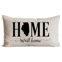Home Sweet State Custom Pillow Cover - New Gift Personalized Lumbar 16 X 26 Farmhouse Decor Idea - thumbnail 2